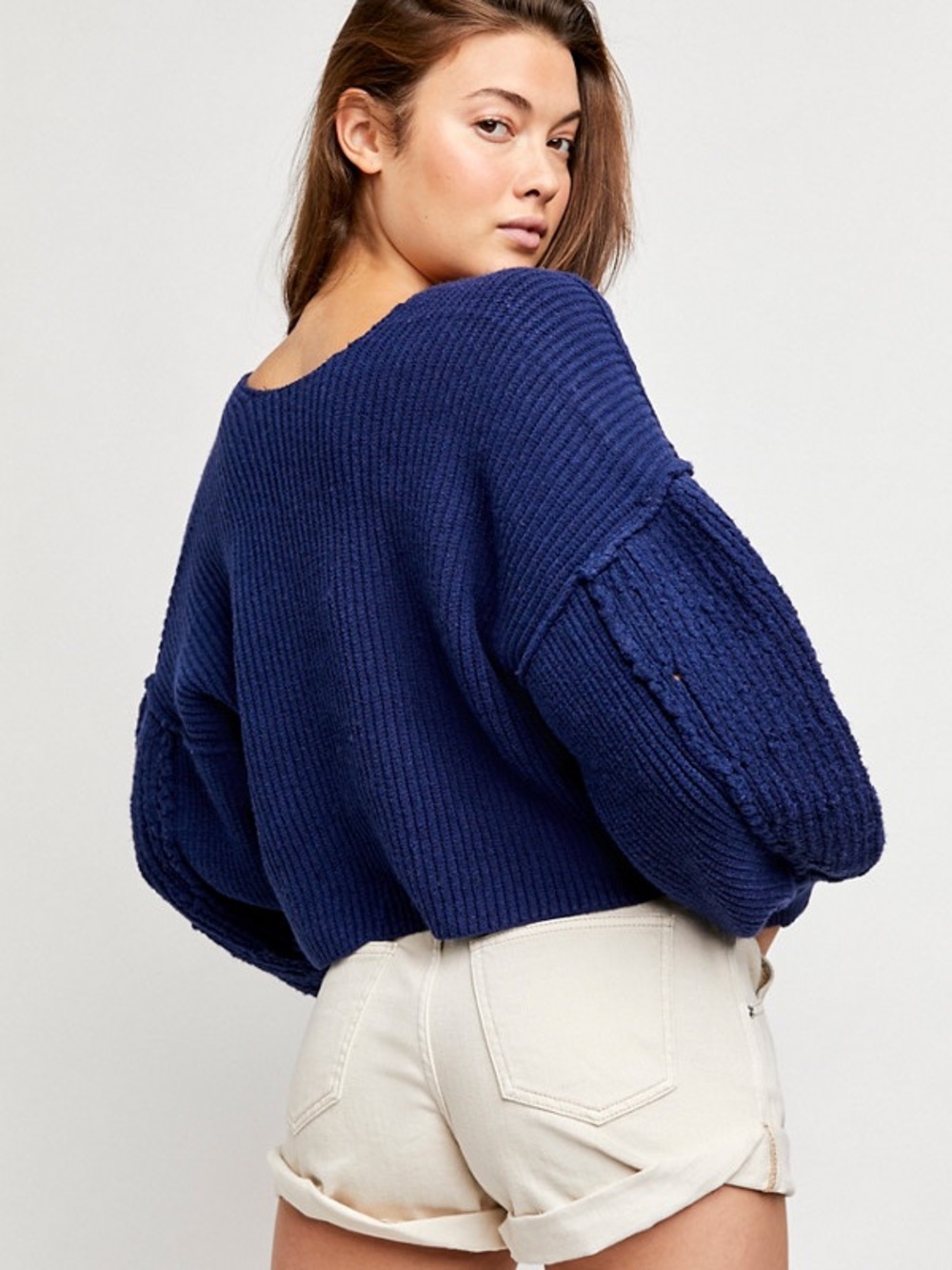 Free People We The Free "Sea Bright" cropped sweater